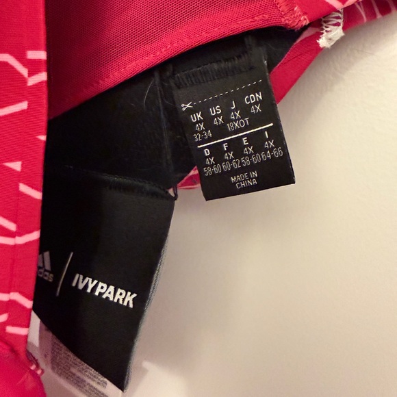 Adidas x Ivy Park Monogram Bra in Hot Pink - Picture 4 of 4